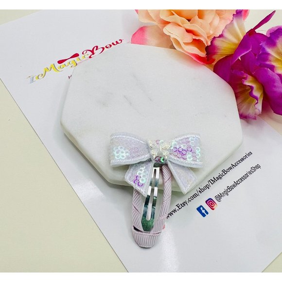 Cute Hair Snap Clip with Bow Set for Girl and Women Hair Clip Accessories - Picture 4 of 9